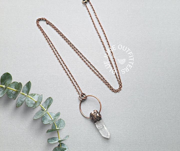 Electroformed Quartz Point Necklace