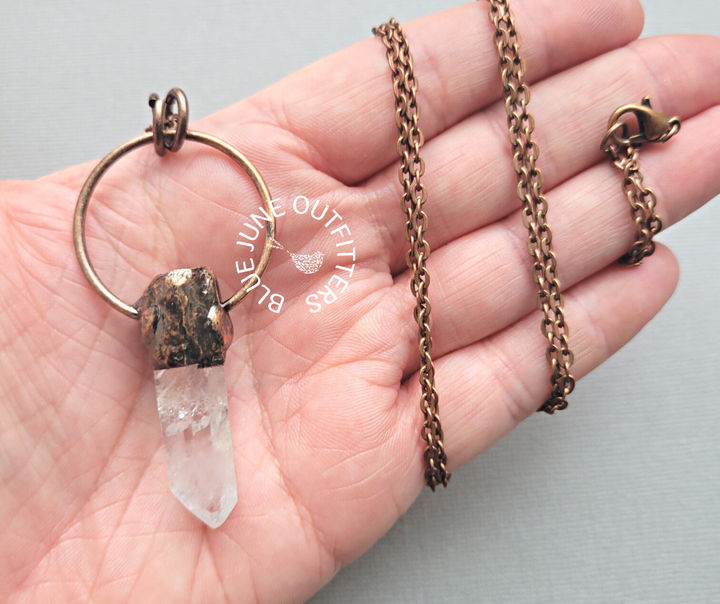 Electroformed Quartz Point Necklace