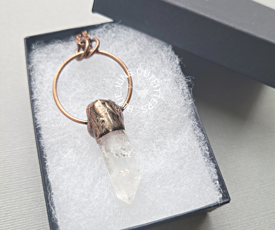 Electroformed Quartz Point Necklace