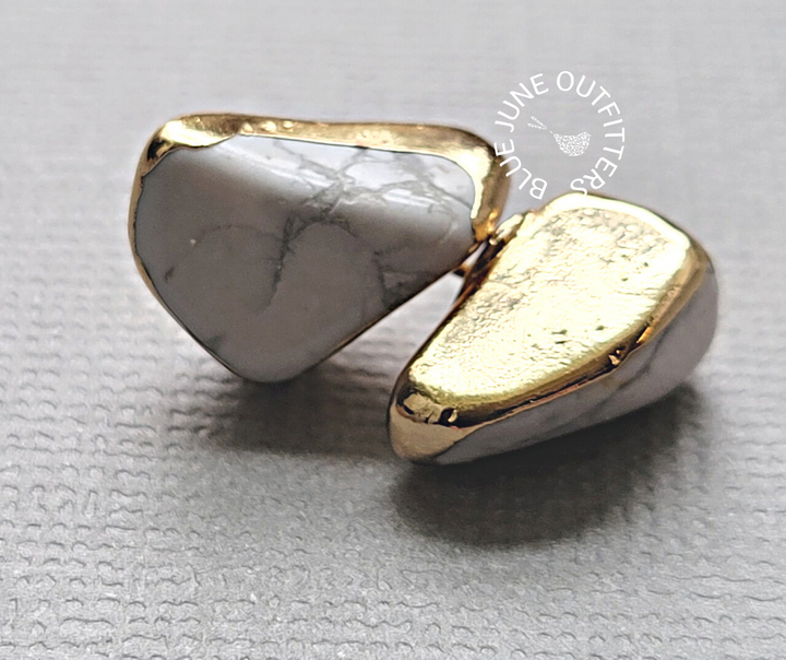 Howlite Statement Stud Earrings