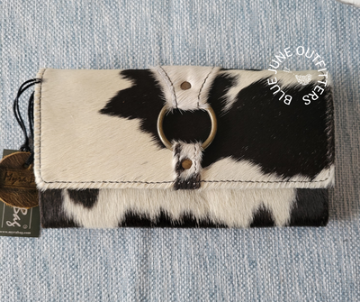 Fur On Leather Wallet by Myra Bag | Fashion Bag