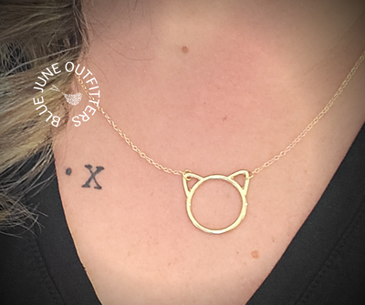 18k Gold Plated Cat Necklace