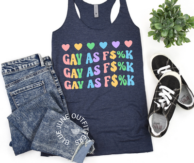 Gay AF | Women's Gay Pride Racerback Tank Top