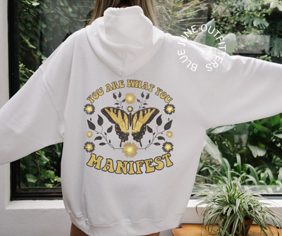 You Are What You Manifest | Celestial Boho Hoodie