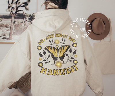 You Are What You Manifest | Celestial Boho Hoodie