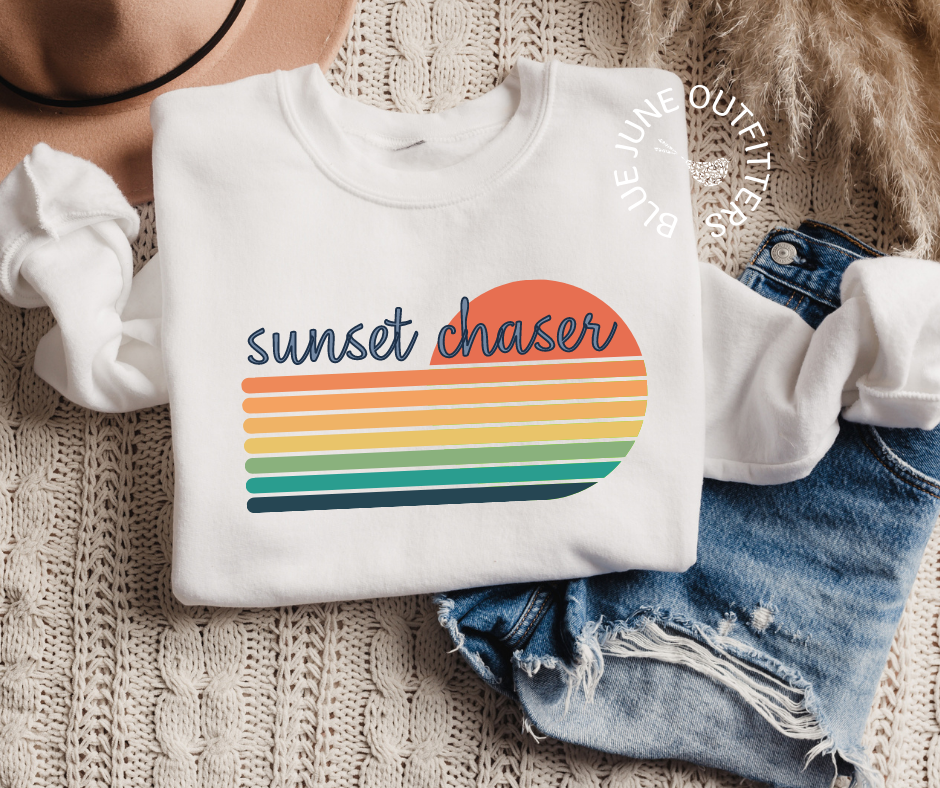 Sunset Chaser | Retro Crewneck Sweatshirt