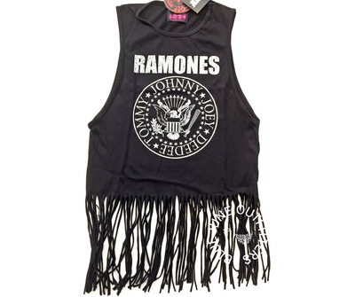 Ladies Ramones Fringed Tank Top | Officially Licensed