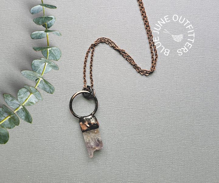Raw Amethyst Crystal Necklace