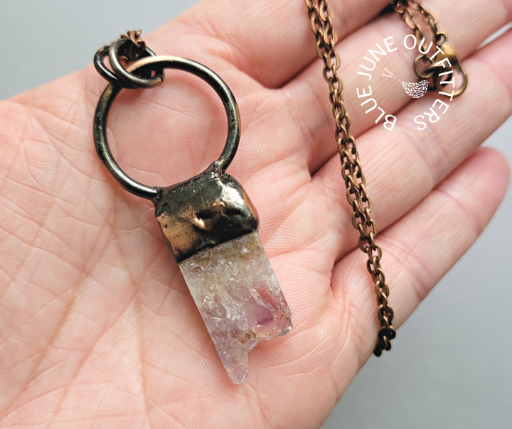 Raw Amethyst Crystal Necklace
