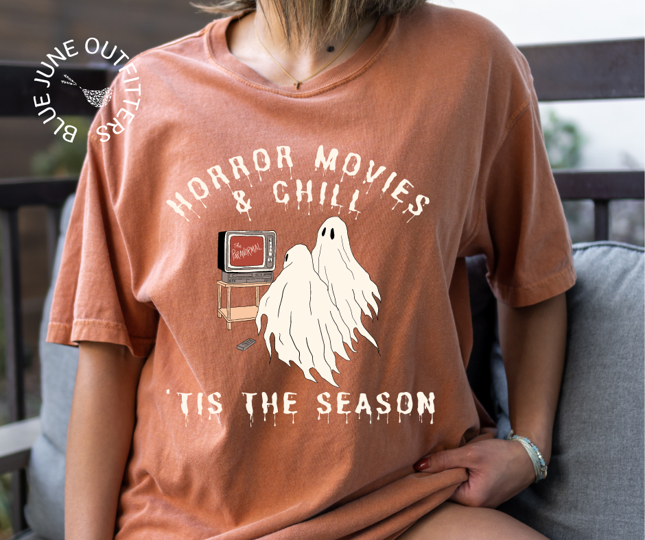 Horror Movies & Chill | Comfort Colors® Halloween Tee