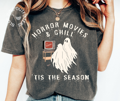 Horror Movies & Chill | Comfort Colors® Halloween Tee