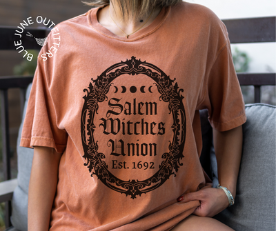 Salem Witches Union 1692 | Comfort Colors® Goth Halloween Tee