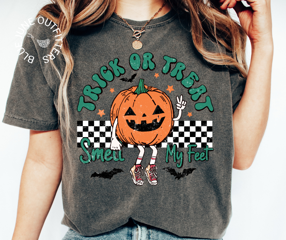 Trick or Treat Retro Pumpkin | Comfort Colors® Halloween Tee