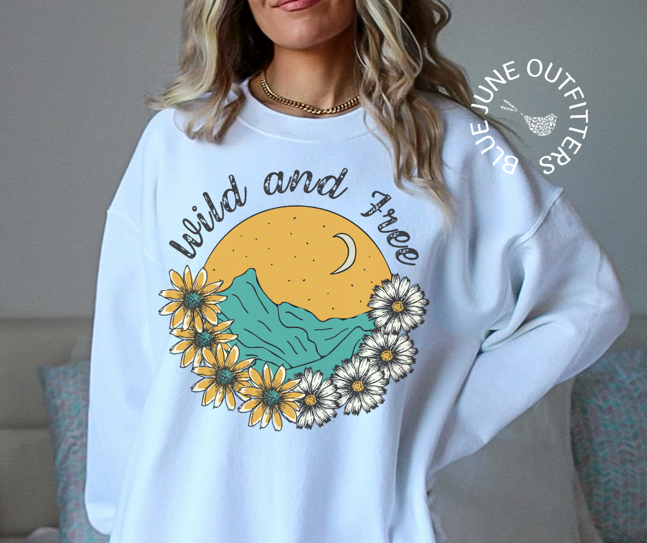 Wild & Free Nature Lover Crewneck Sweatshirt