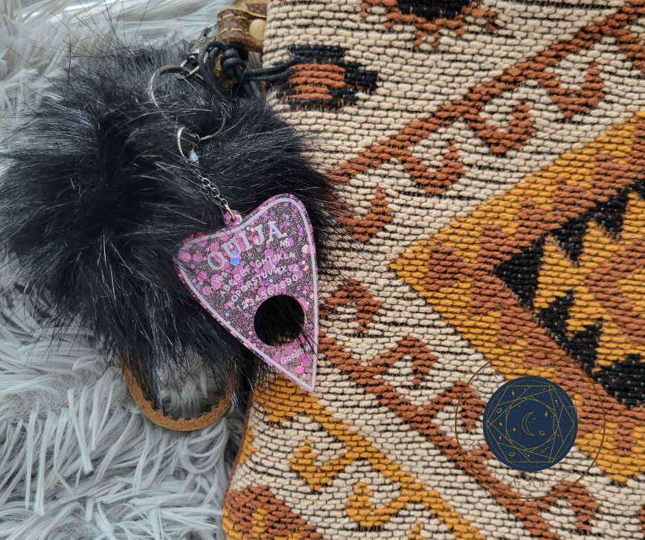 Ouija Pom Pom Key Ring and Lanyard Clip