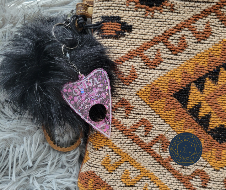 Ouija Pom Pom Key Ring and Lanyard Clip