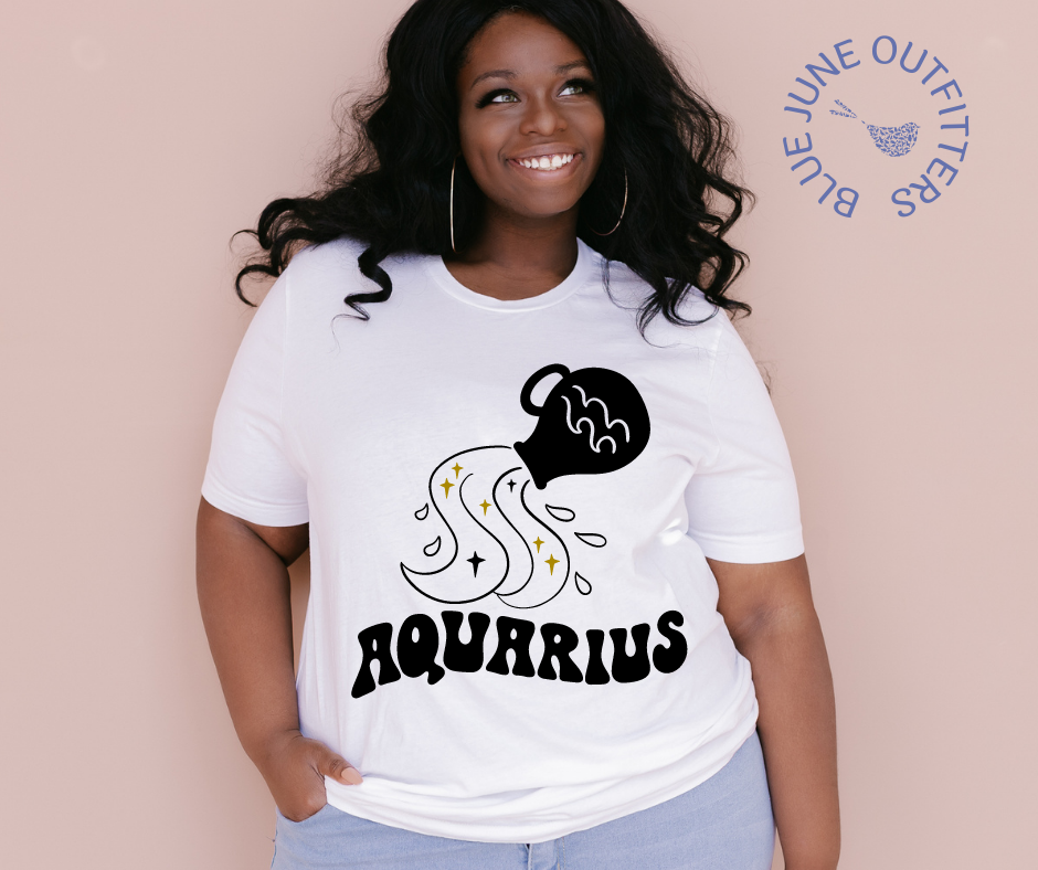 Aquarius | Retro Zodiac Tee