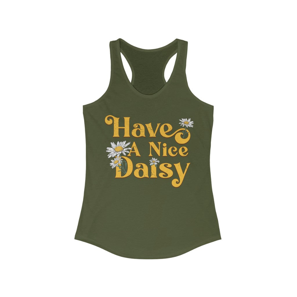 Have A Nice Daisy Hippie Racerback Tank Women's 
