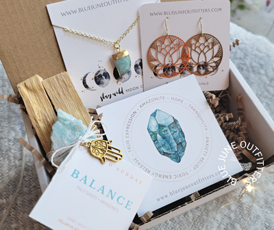 Amazonite & Palo Santo Balance Gift Box
