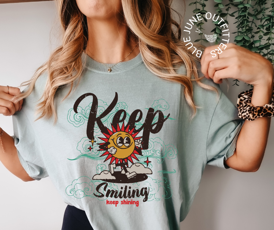 Keep Smiling Keep Shining | Comfort Colors® Retro Sunshine Tee