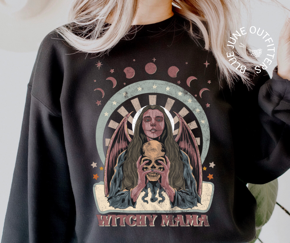 Witchy Mama | Celestial Halloween Sweatshirt