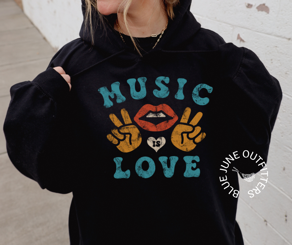 Music Is Love | Hippie Unisex Hoodie