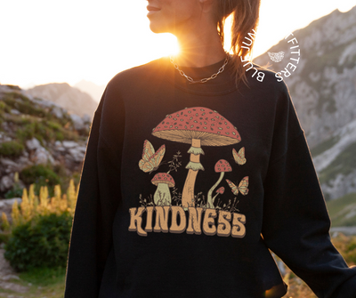 Retro Mushrooms | Unisex Kindness Sweatshirt