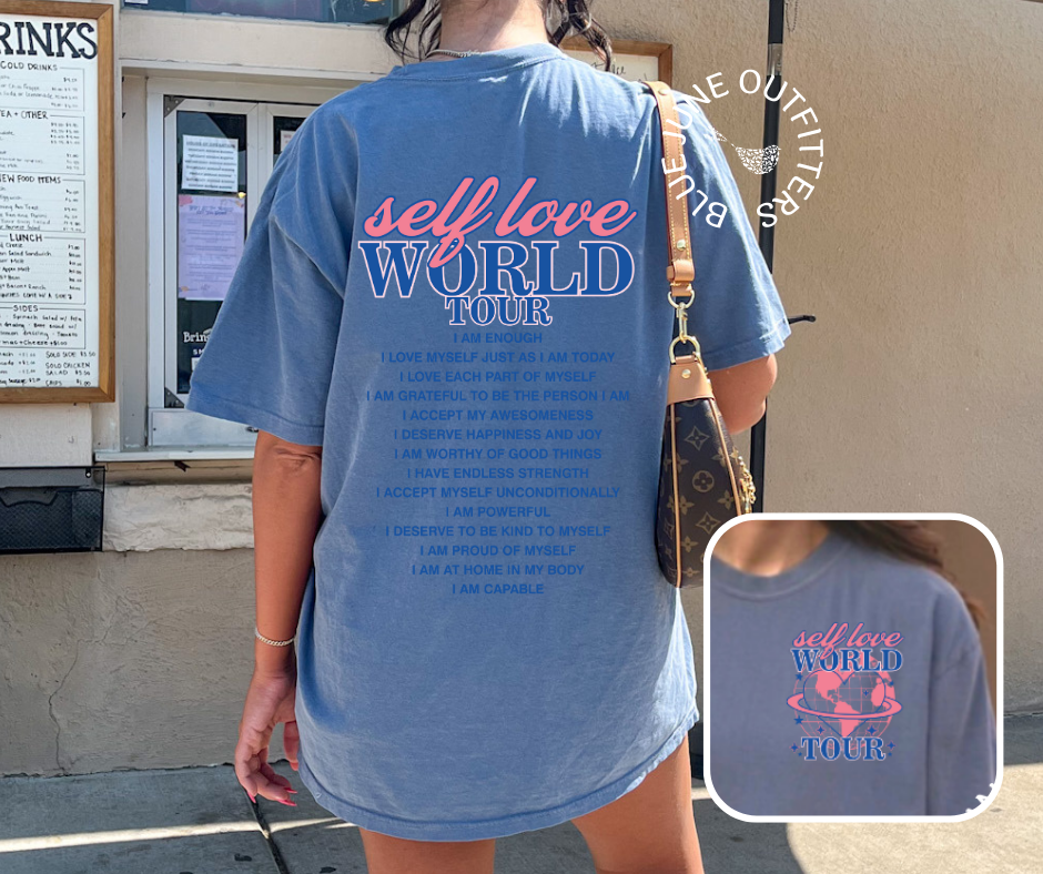 Self Love World Tour | Comfort Colors® Tee With Pocket Design