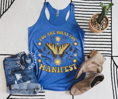 You Are What you Manifest | Retro Butterfly Tank Top Women's