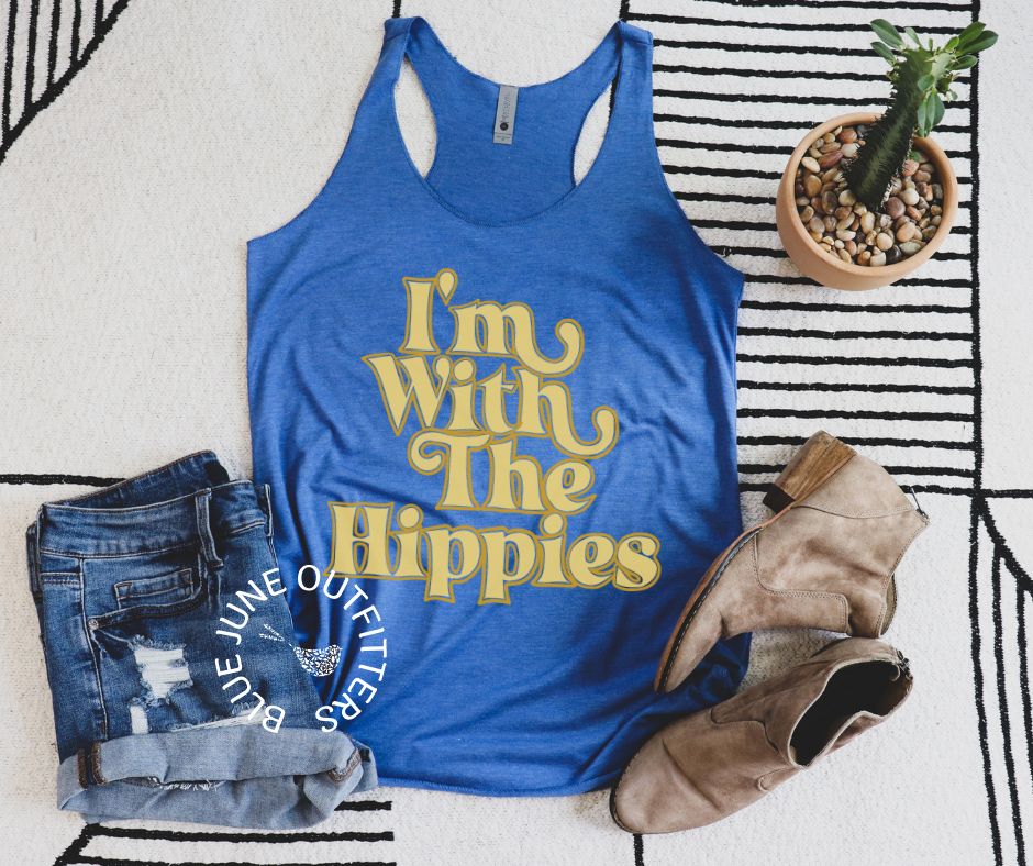 I'm With The Hippies | Women's Racerback Tank Top