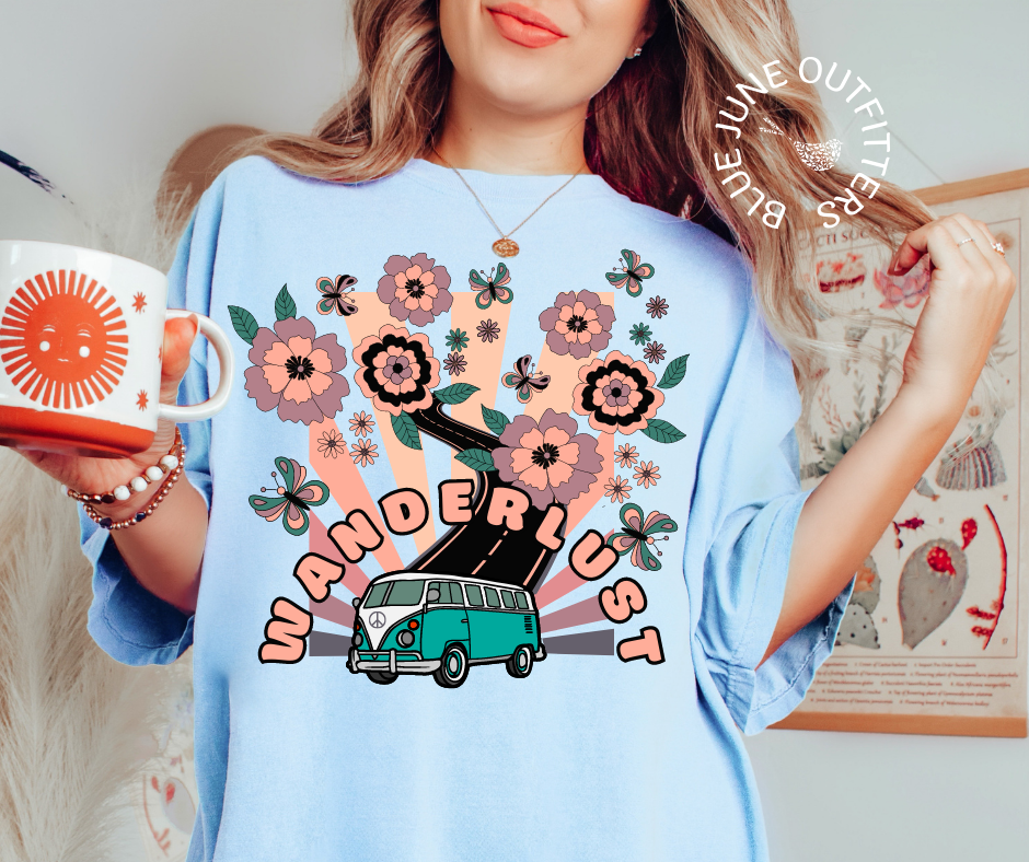 Wanderlust Van Life | Boho Comfort Colors® Tee