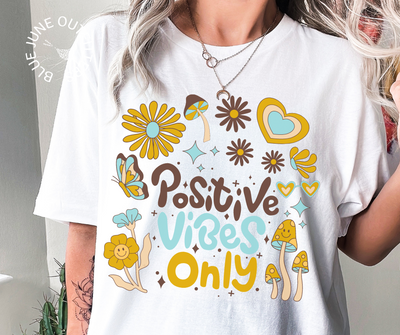 Positive Vibes Only | Comfort Colors® Groovy Mushroom Tee