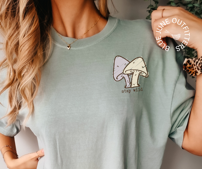Stay Wild Cute Mushrooms | Comfort Colors® Pocket Design Tee
