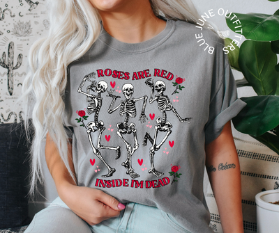 Roses Are Red Inside I'm Dead | Comfort Colors® Funny Valentine Tee