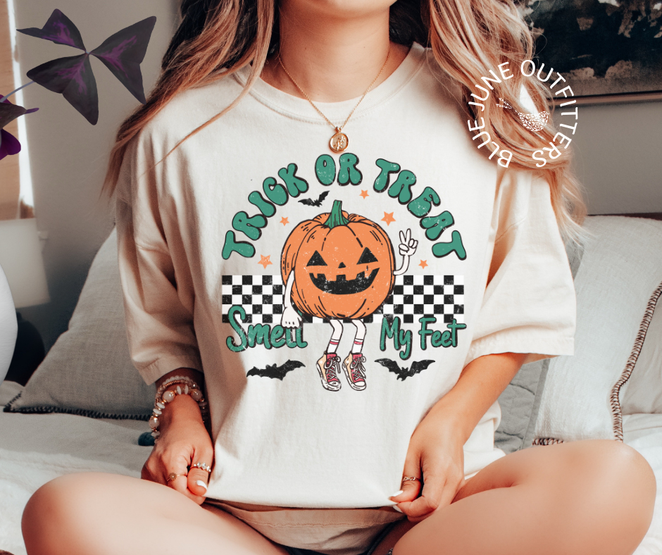 Trick or Treat Retro Pumpkin | Comfort Colors® Halloween Tee