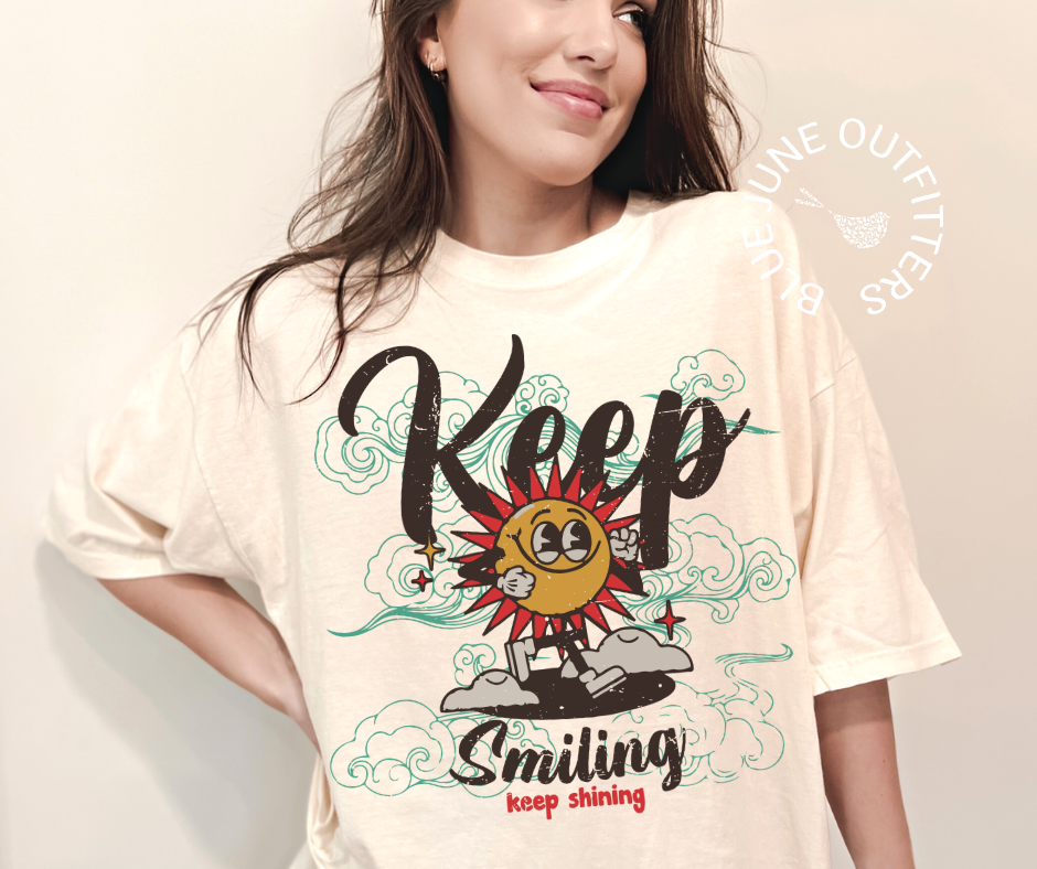 Keep Smiling Keep Shining | Comfort Colors® Retro Sunshine Tee