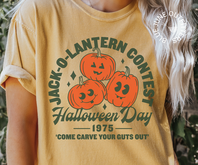 Retro Jack-O-Lantern Carving | Comfort Colors® Halloween Tee