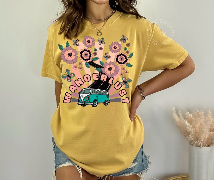 Wanderlust Van Life | Boho Comfort Colors® Tee