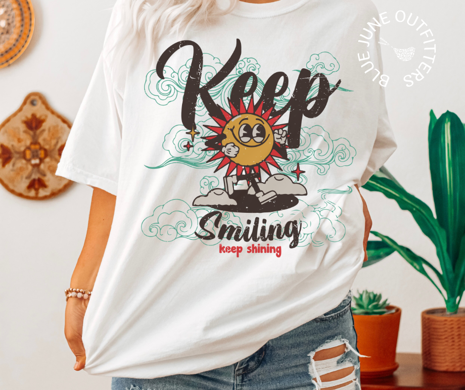 Keep Smiling Keep Shining | Comfort Colors® Retro Sunshine Tee