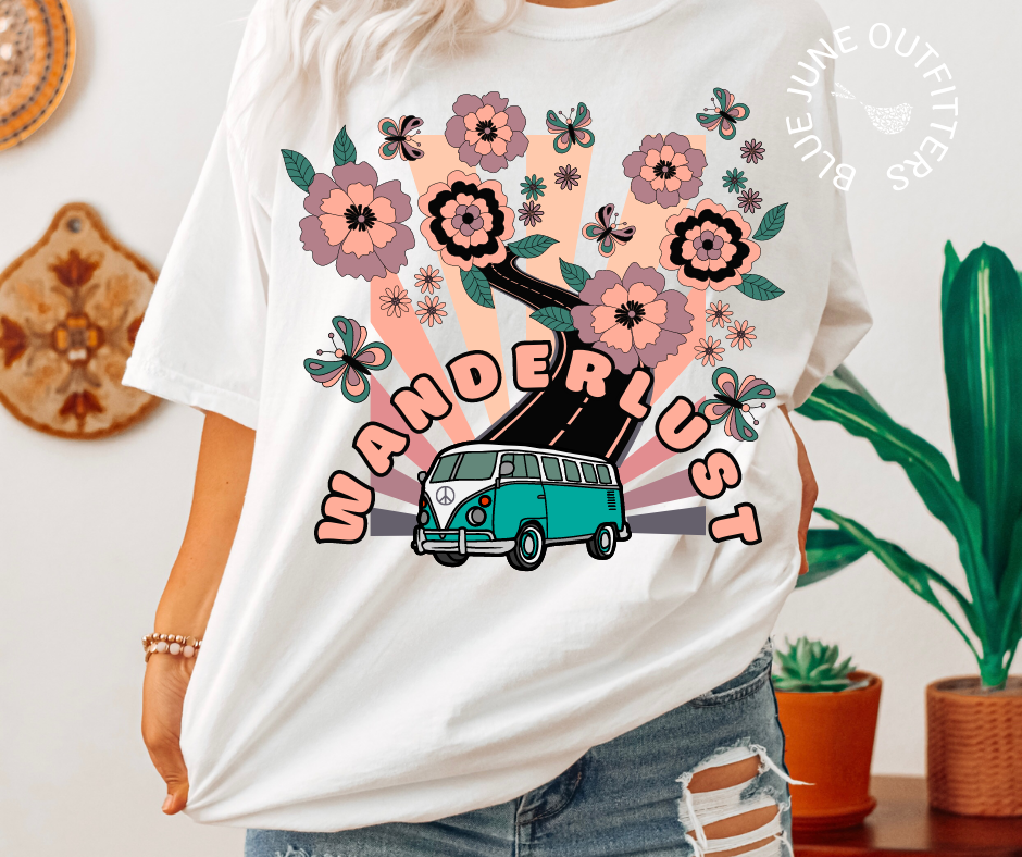 Wanderlust Van Life | Boho Comfort Colors® Tee