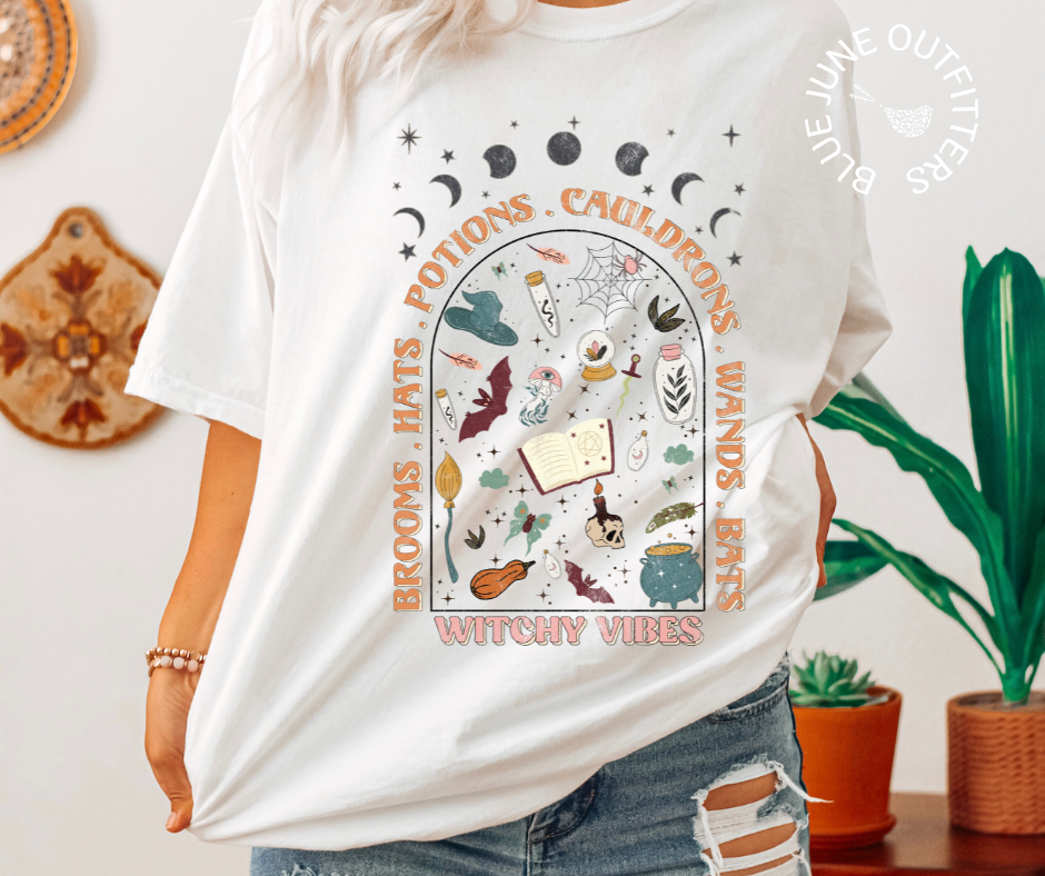 Witchy Things Doodles | Boho Halloween Comfort Colors® Tee