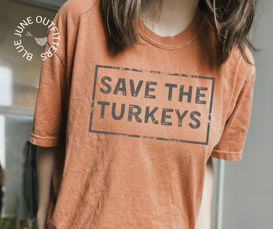 Save The Turkeys | Comfort Colors® Vegetarian Thanksgiving Tee