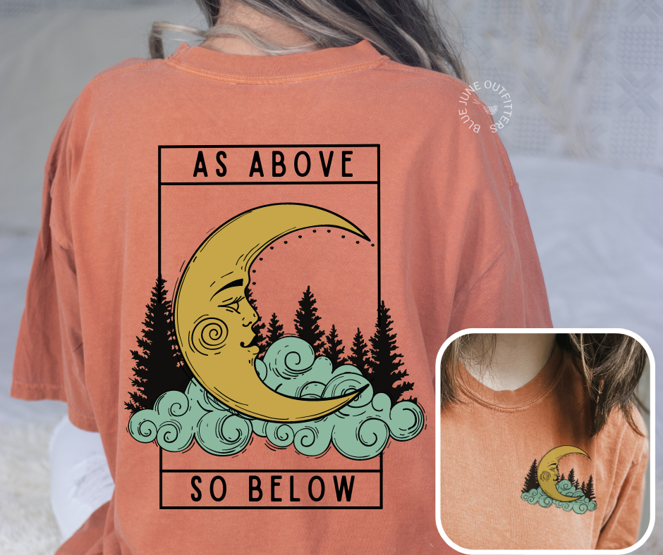 As Above So Below | Witchy Celestial Comfort Colors® Tee
