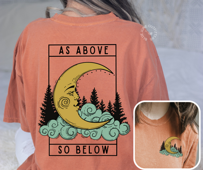 As Above So Below | Witchy Celestial Comfort Colors® Tee