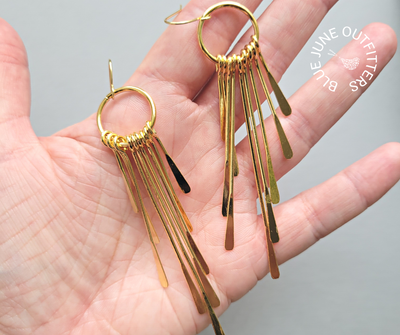 18k Gold Plated Fringe Earrings