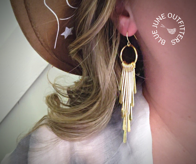 18k Gold Plated Fringe Earrings