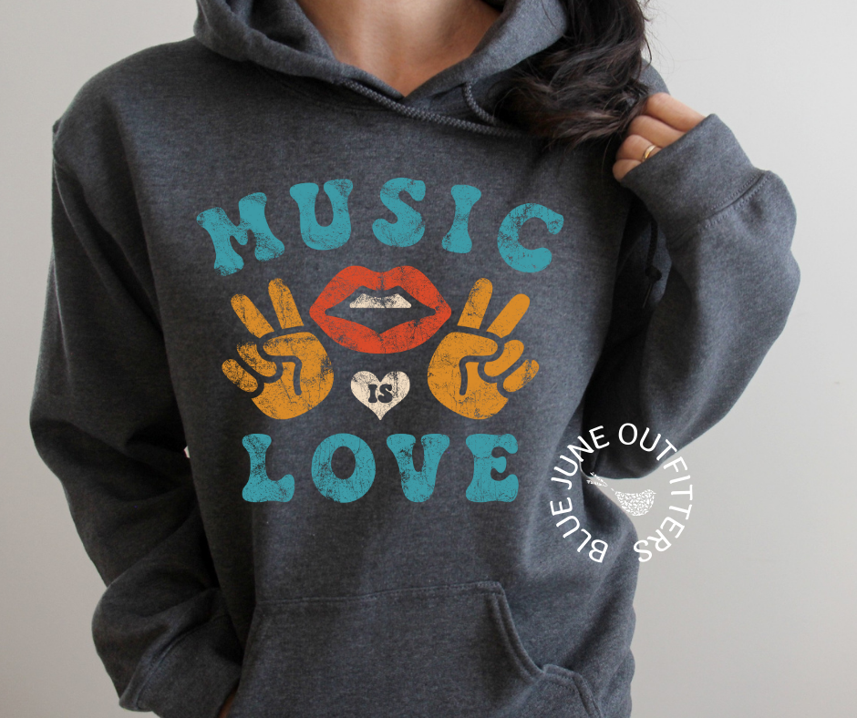 Music Is Love | Hippie Unisex Hoodie