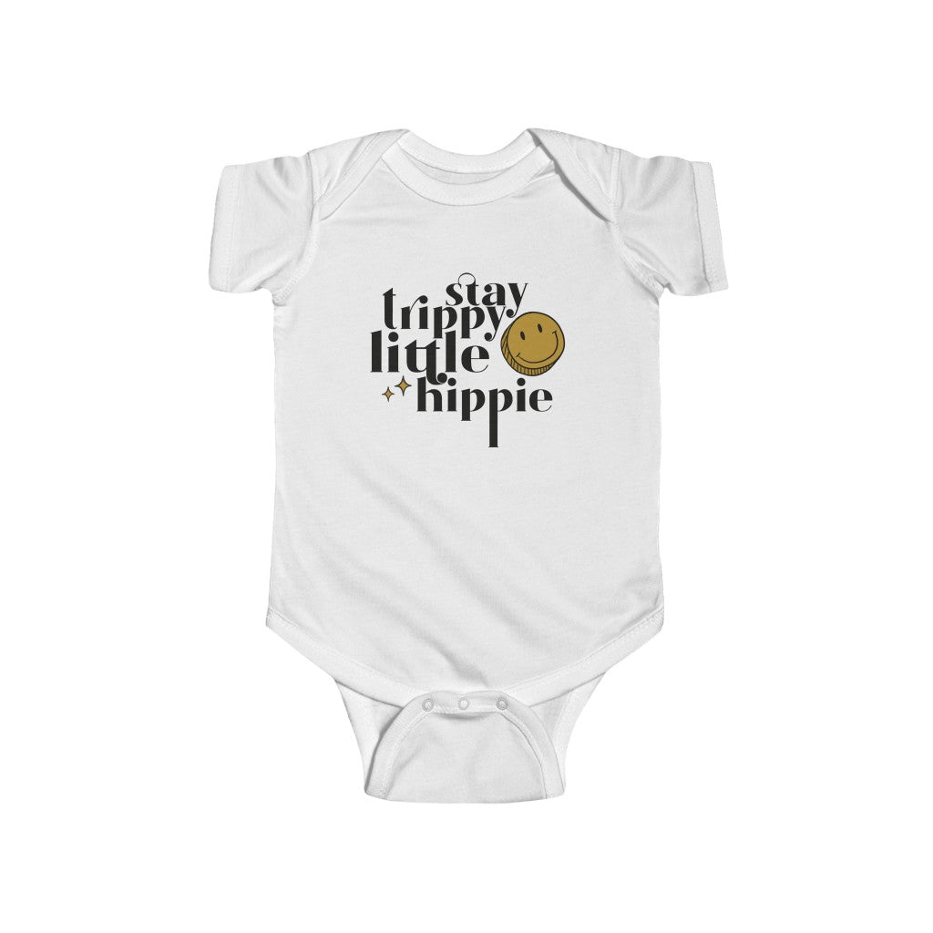 Stay Trippy Little Hippie | Trendy Baby Bodysuit