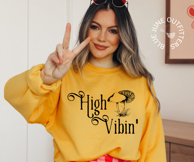 High Vibin' Mushrooms Crewneck Sweatshirt