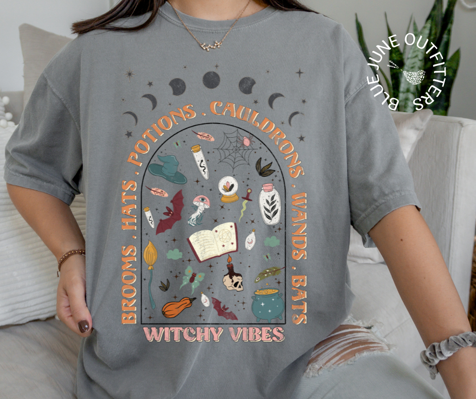 Witchy Things Doodles | Boho Halloween Comfort Colors® Tee